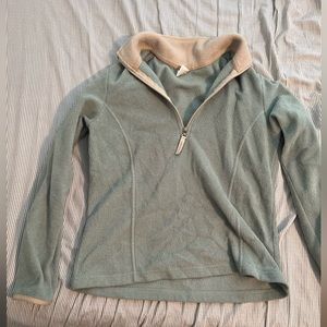 Vintage Green zipper down sweatshirt